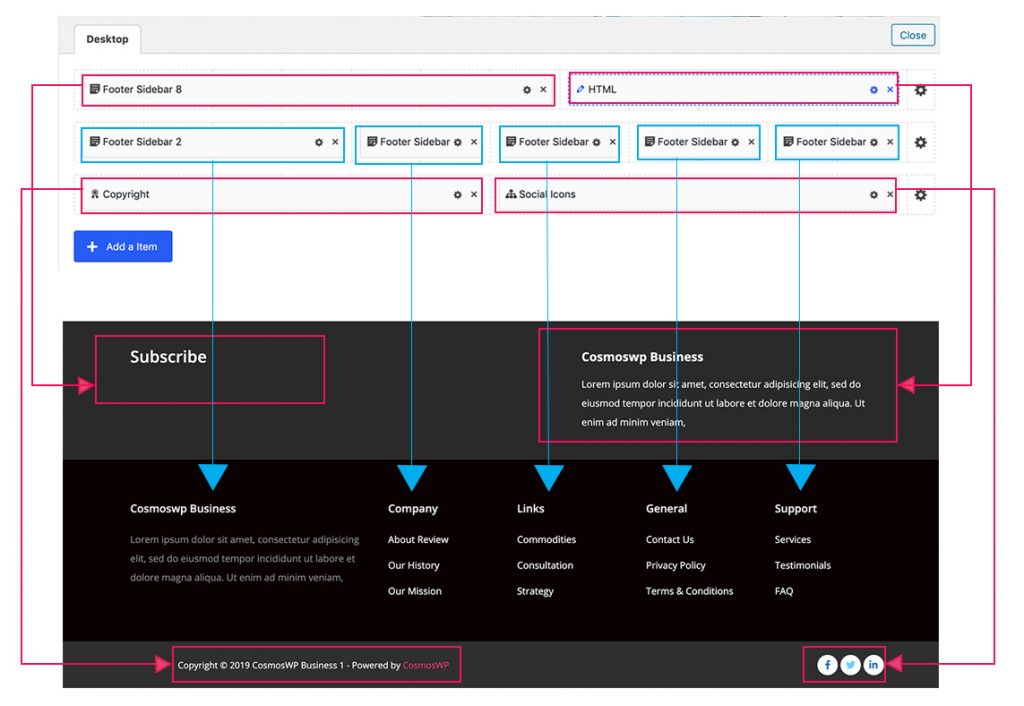 Footer Widget Overview - Documentation