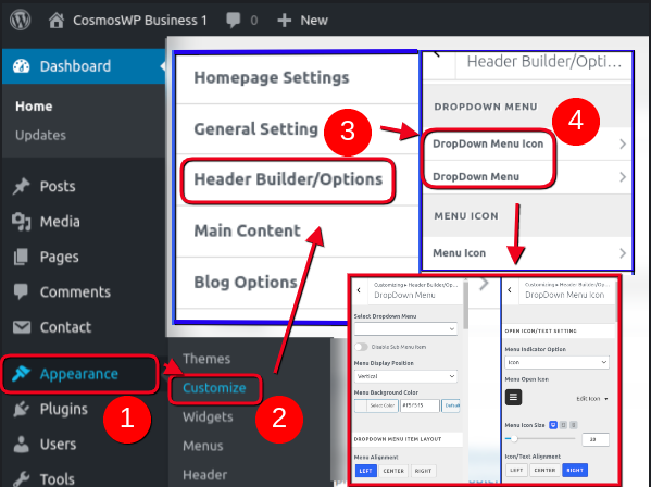 dropdown-menu-cosmoswppro-customization