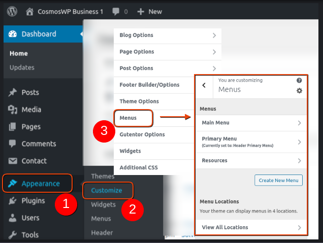 menu-customization-cosmoswp